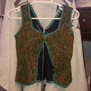 Green and Brown Corset